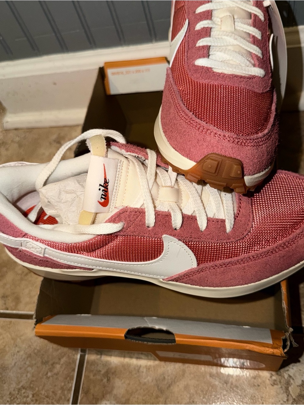 Nike WMNS Waffle Debut VNTG Sneakers - Adobe/Sail/Coconut Milk - Picture 3 of 7